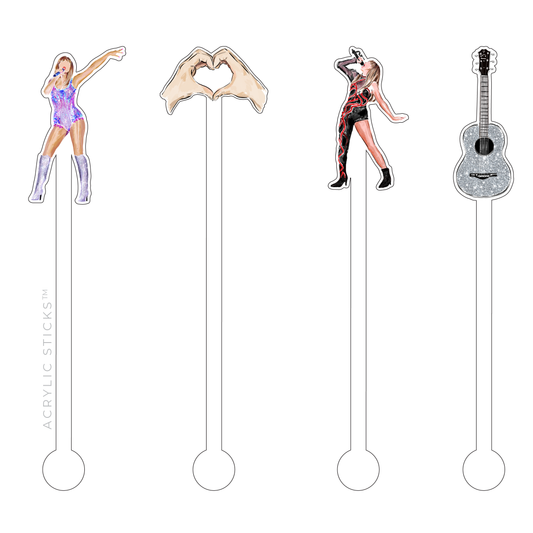 Tay Tay Acrylic Drinks Stirrers x 4