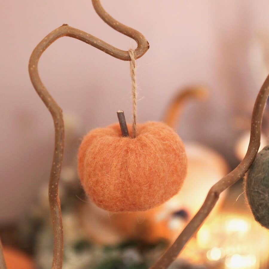 Felt Pumpkin Hanging Decoration