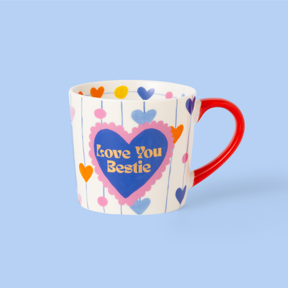 Eleanor Bowmer Heart Strings Love You Bestie Mug