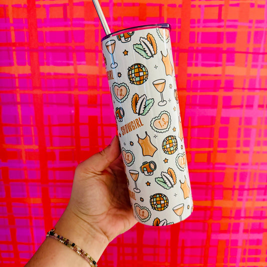 20 oz Skinny Tumbler, 12th Album Icons ❤️‍🔥