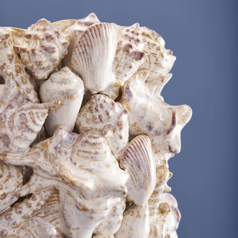 Vase Shells, Natural Stoneware, 24 x 24 x 33.5 cm