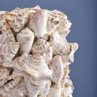 Vase Shells, Natural Stoneware, 24 x 24 x 33.5 cm