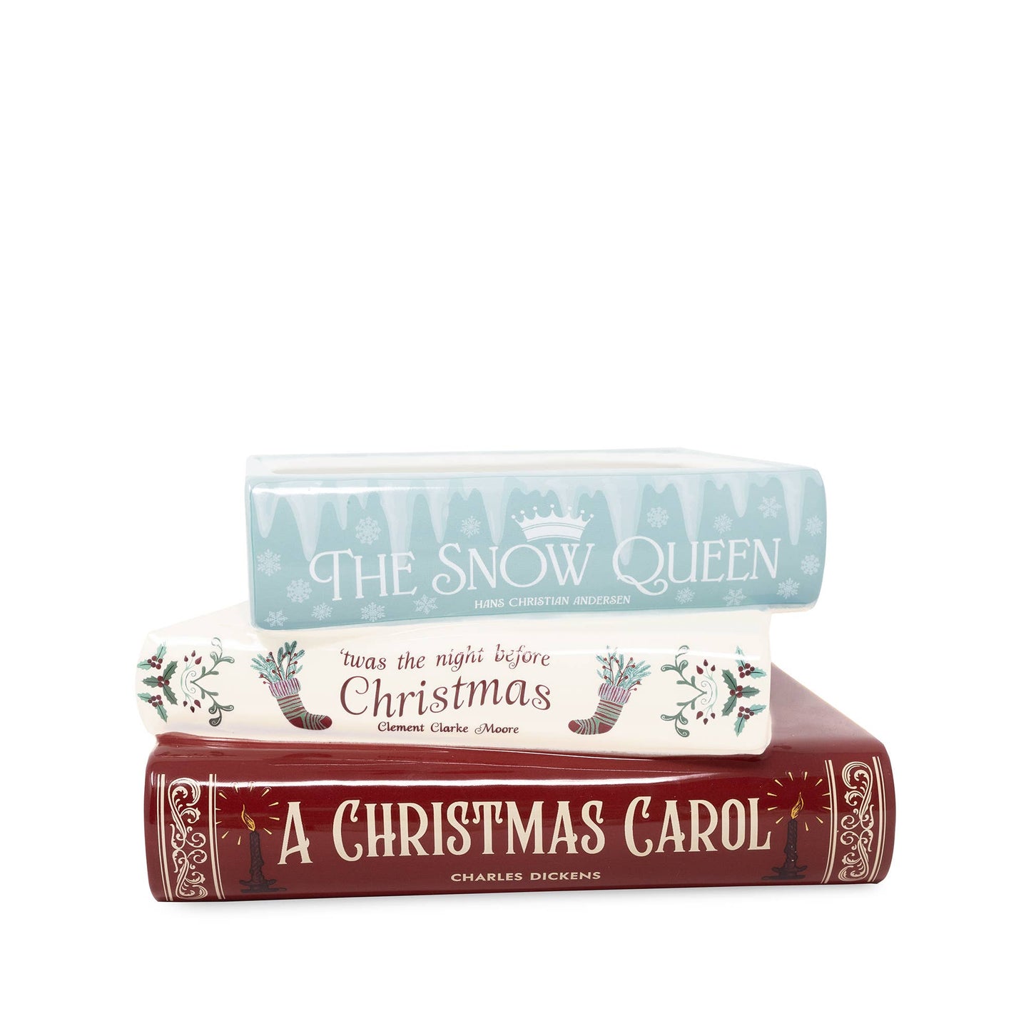 Stacked Book Planter - A Christmas Carol