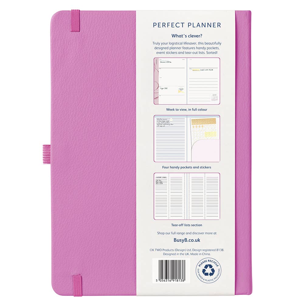 2026 Weekly Diary A5 Planner | Pink Daily Organiser | Busy B