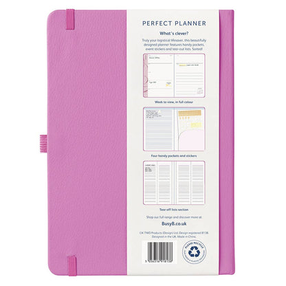 2026 Weekly Diary A5 Planner | Pink Daily Organiser | Busy B