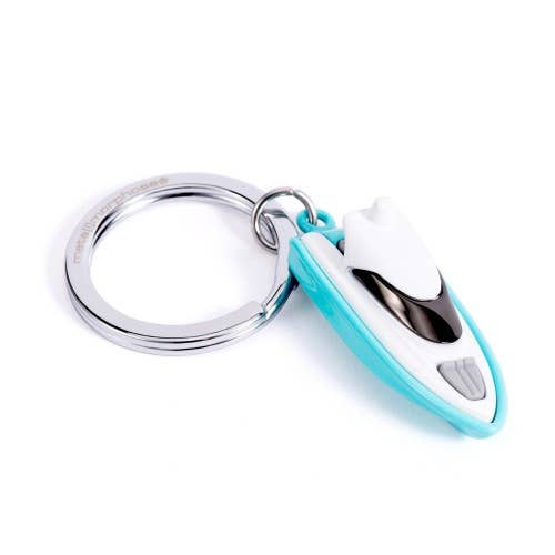 Metalmorphose - White & Blue Speed Boat Keyring