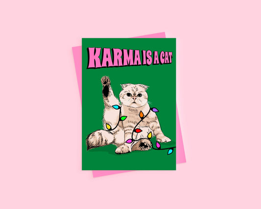 Karma is a Cat Card | Christmas Card | Taylor Swift Card