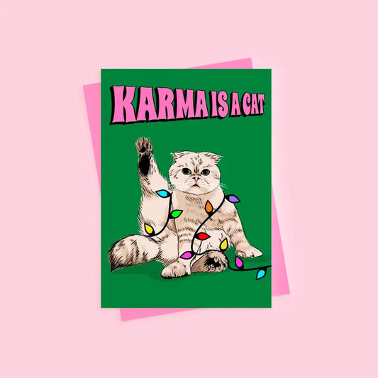 Karma Is A Cat Card | Christmas Card | Taylor Swift Card