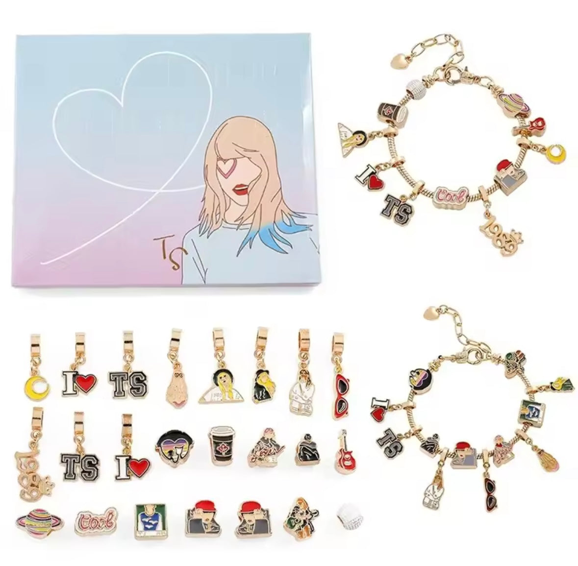 Lover/Swiftie Inspired Advent Calendar - Charm Bracelet