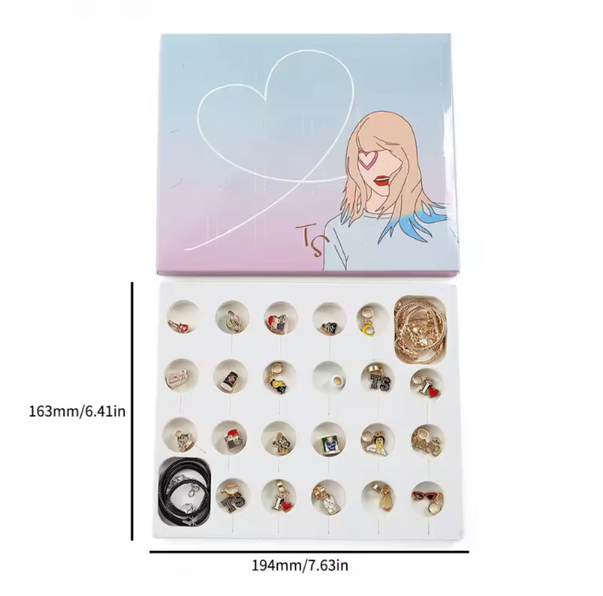 Lover/Swiftie Inspired Advent Calendar - Charm Bracelet