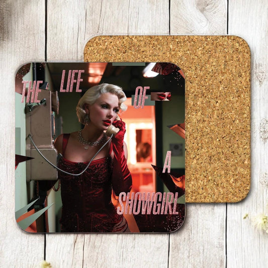 Showgirl Inspired Cork Coaster - Red Bodysuit