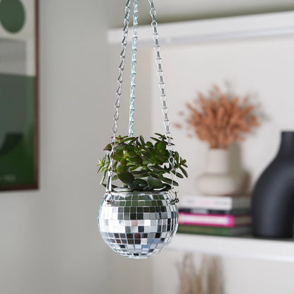 Disco Ball Hanging Planter - 4 Inches