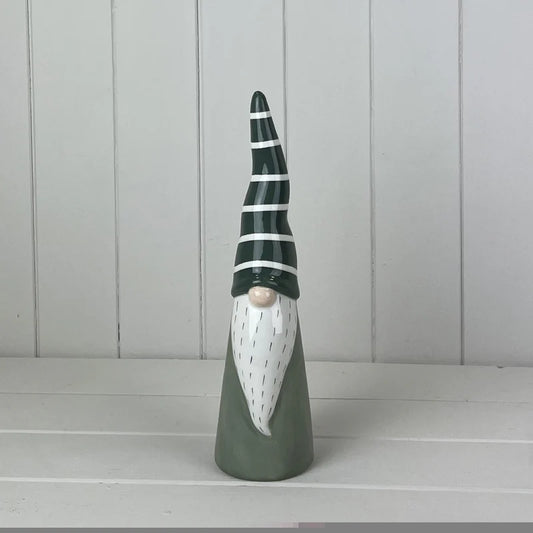 Dark Green/White Ceramic Gonk Decoration