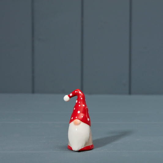 Ceramic Santa With A Red Spotty Hat