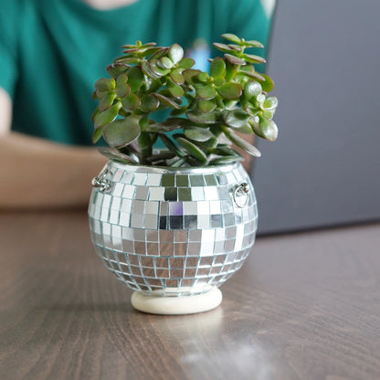 Disco Ball Hanging Planter - 4 Inches