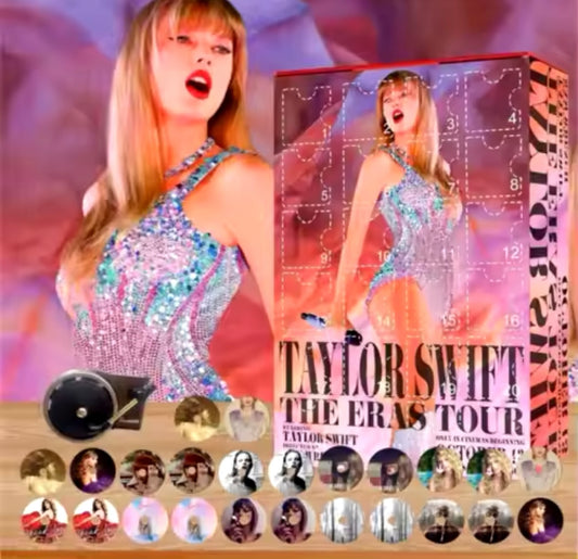 Eras Tour Swiftie Inspired Advent Calendar - Albums and Mini Record Player