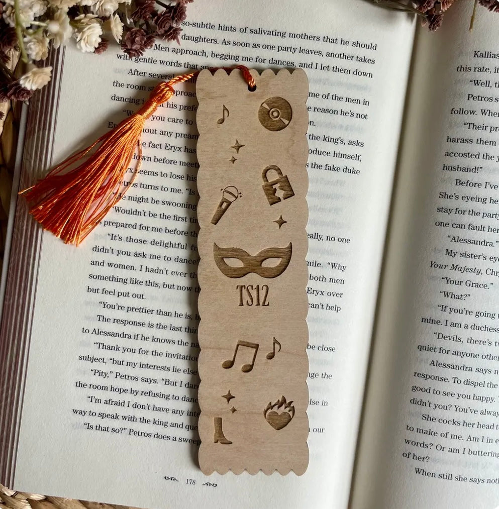 TS12 Inspired Wooden Bookmarks