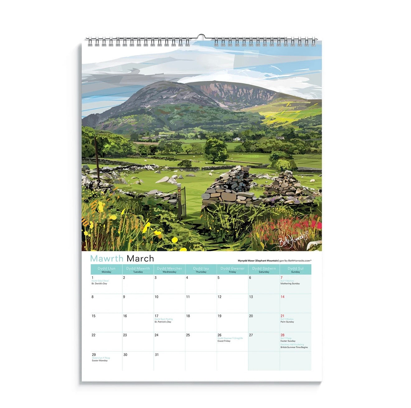 Beth Horrocks 2027 North Wales Calendar