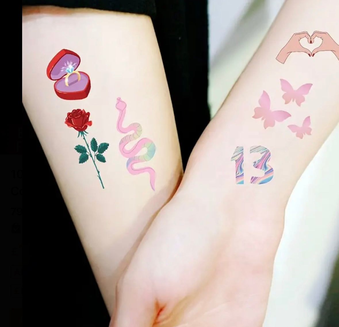 Taylor Swift Themed Temporary Tattoos