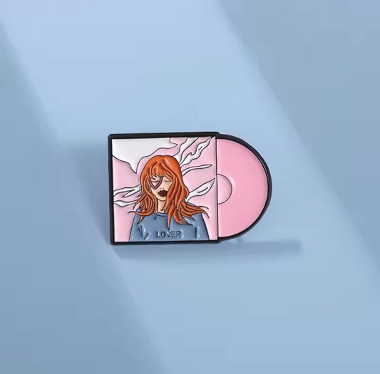 Taylor Swift Enamel Pin - Lover Vinyl Record in Sleeve