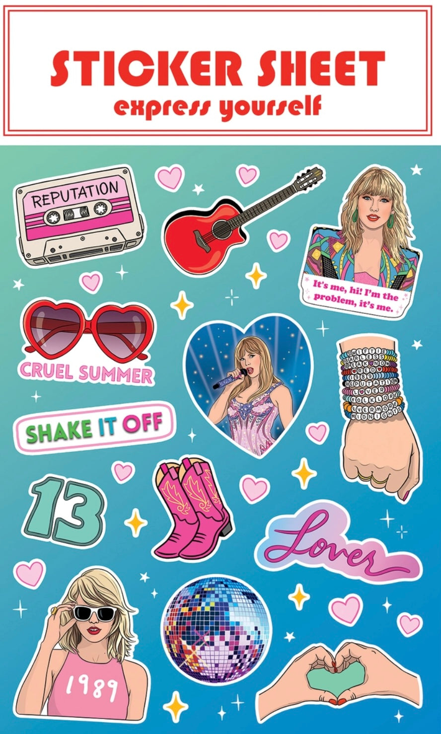 Swift Code Stickers A Very Large Swiftie Sticker Sheet! – The Mock Turtle Beaumaris