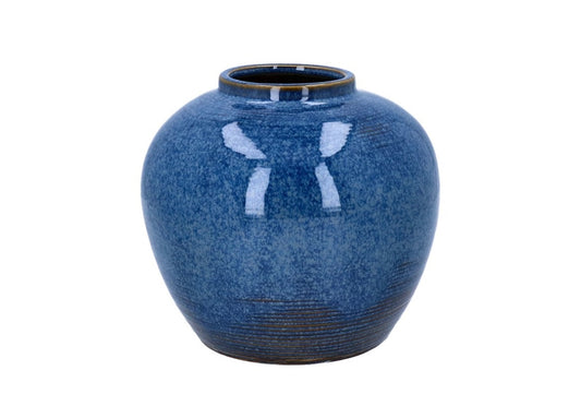 Porcelain Vase - Blue Round