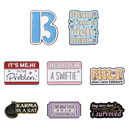 Taylor Swift Soft Enamel Pin - Various Choices