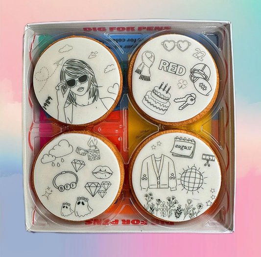 Paint Your Own Taylor Swift Biscuits (Inc Edible Pens)