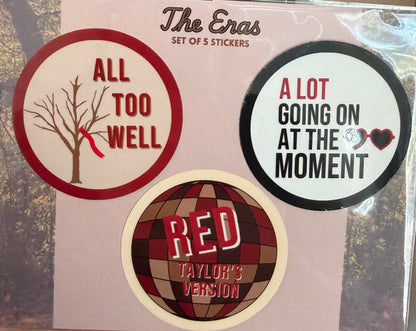 The Eras 5 Pack Sticker Pack - Each Era inc. TLOAS