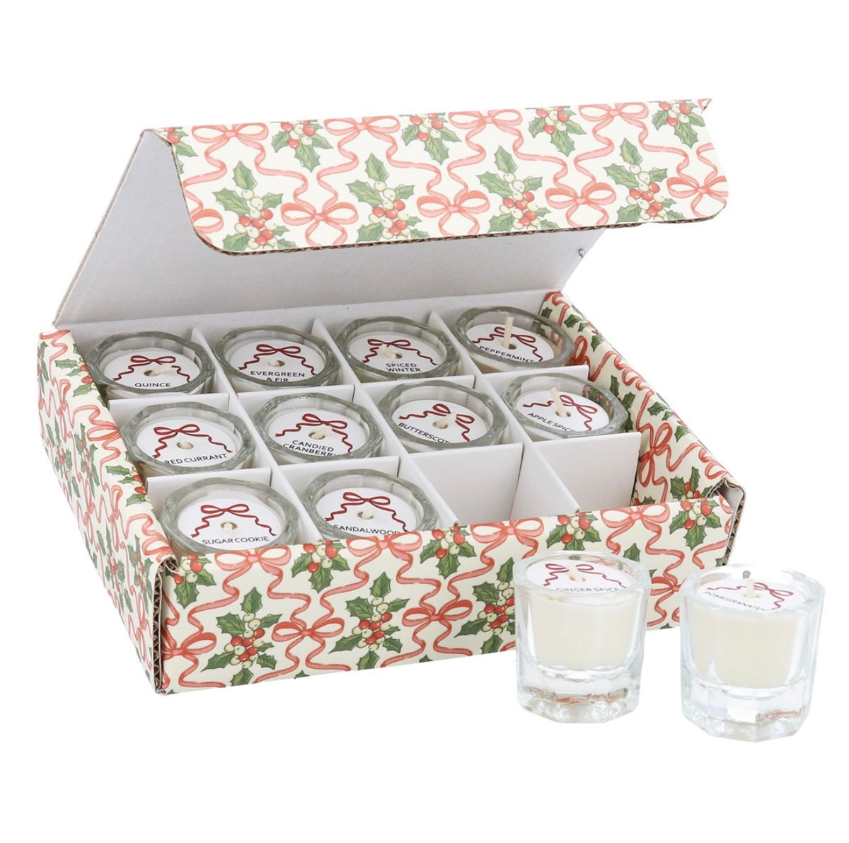 Box of 12 Scented Candles - Advent - Holly