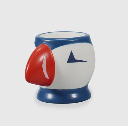 Ceramic Shaped Egg Cup Puffin Bird Coastal