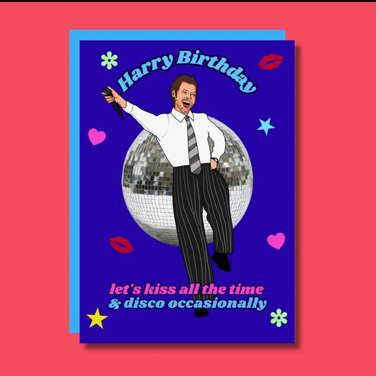 🪩 Harry Birthday Card - Let’s Kiss All The Time