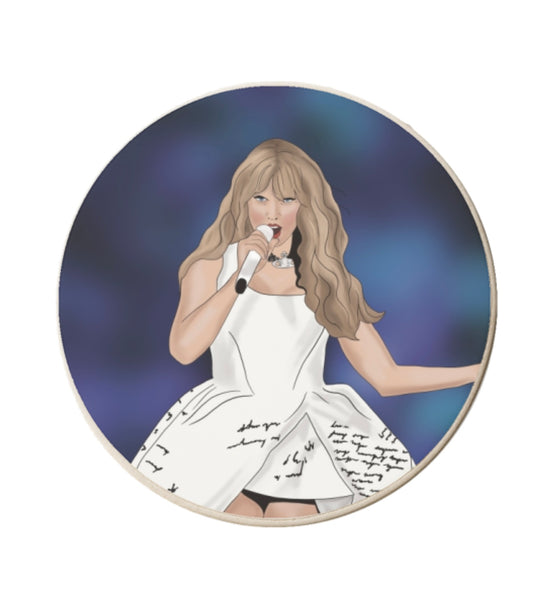 Round Ceramic Coaster -  'The Tortured Poets Department