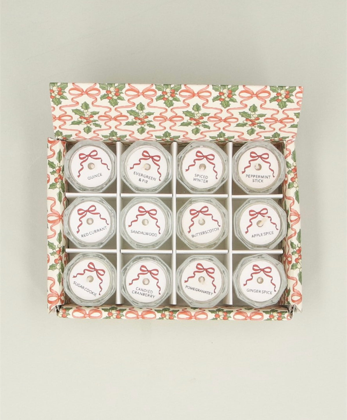 Box of 12 Scented Candles - Advent - Holly