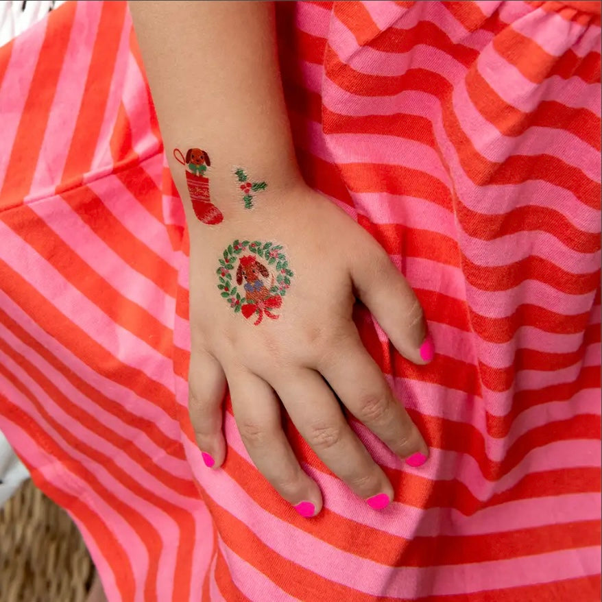 Temporary Tattoos - Festive Sausage Dog