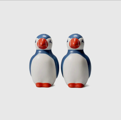 Ceramic Salt & Pepper Shakers - Coastal Puffins