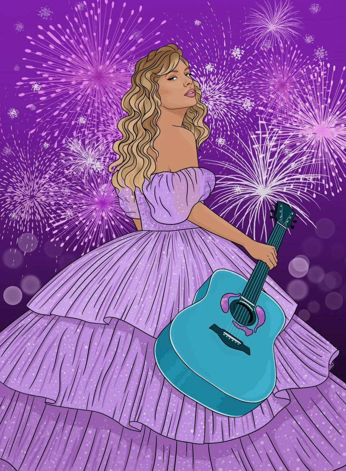 Taylor Swift Speak Now Illustrated A3 Print (Large)