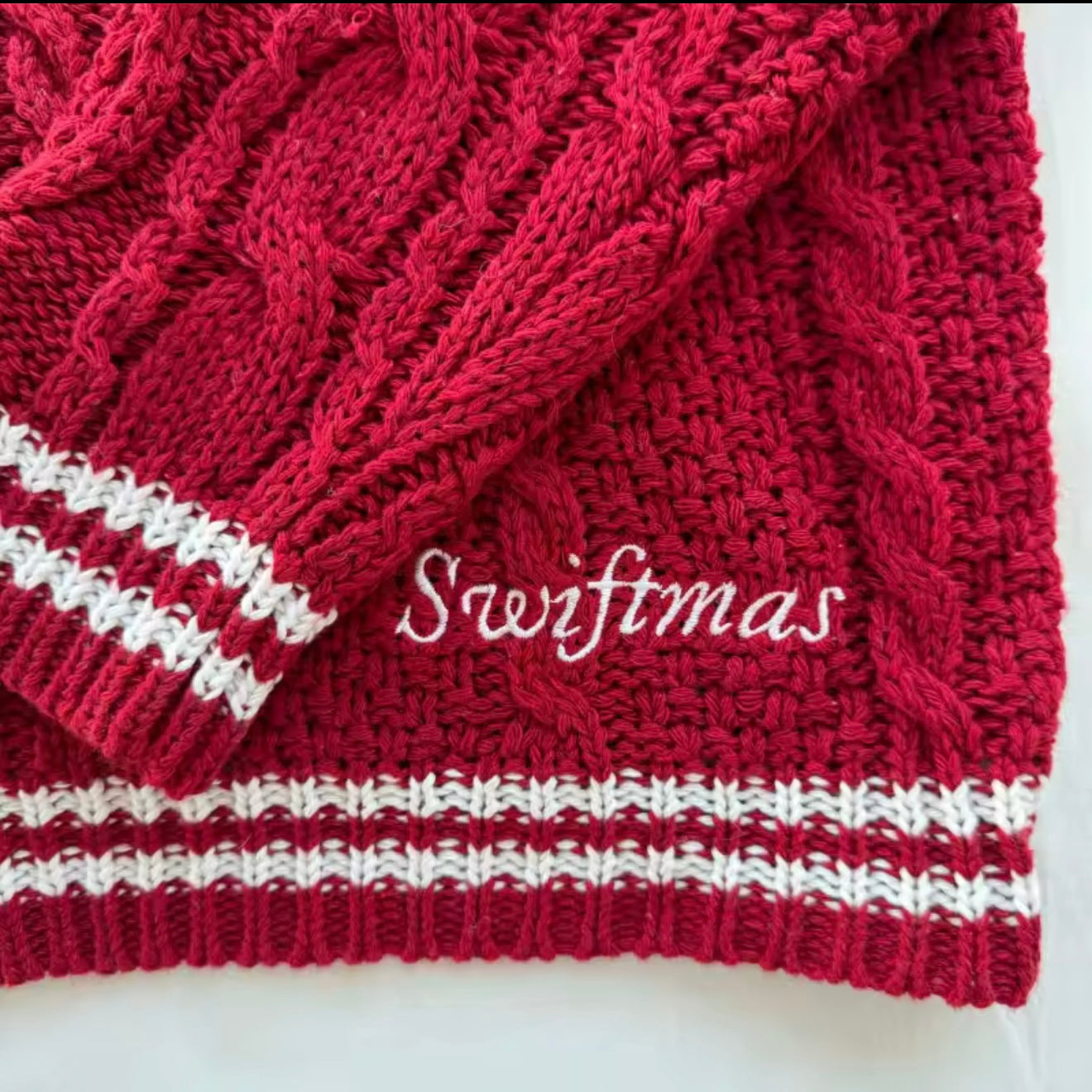 Swiftmas Crimson Red Cardigan