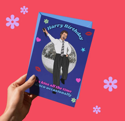 🪩 Harry Birthday Card - Let’s Kiss All The Time