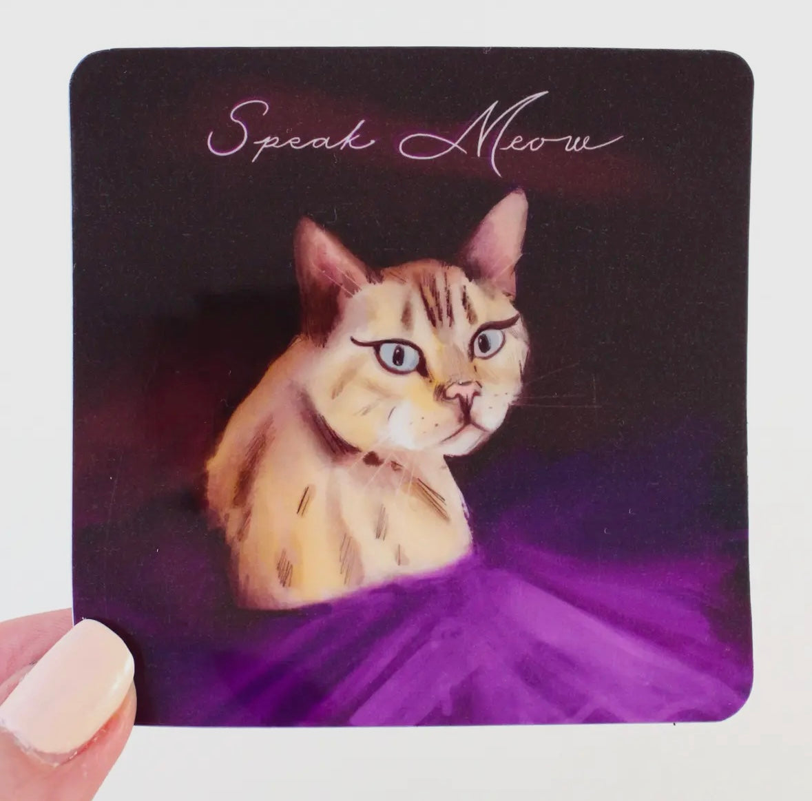 Speak Meow Cat Vinyl Sticker