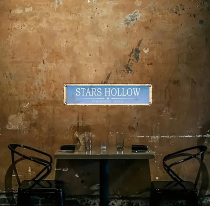 Stars Hollow Metal Sign