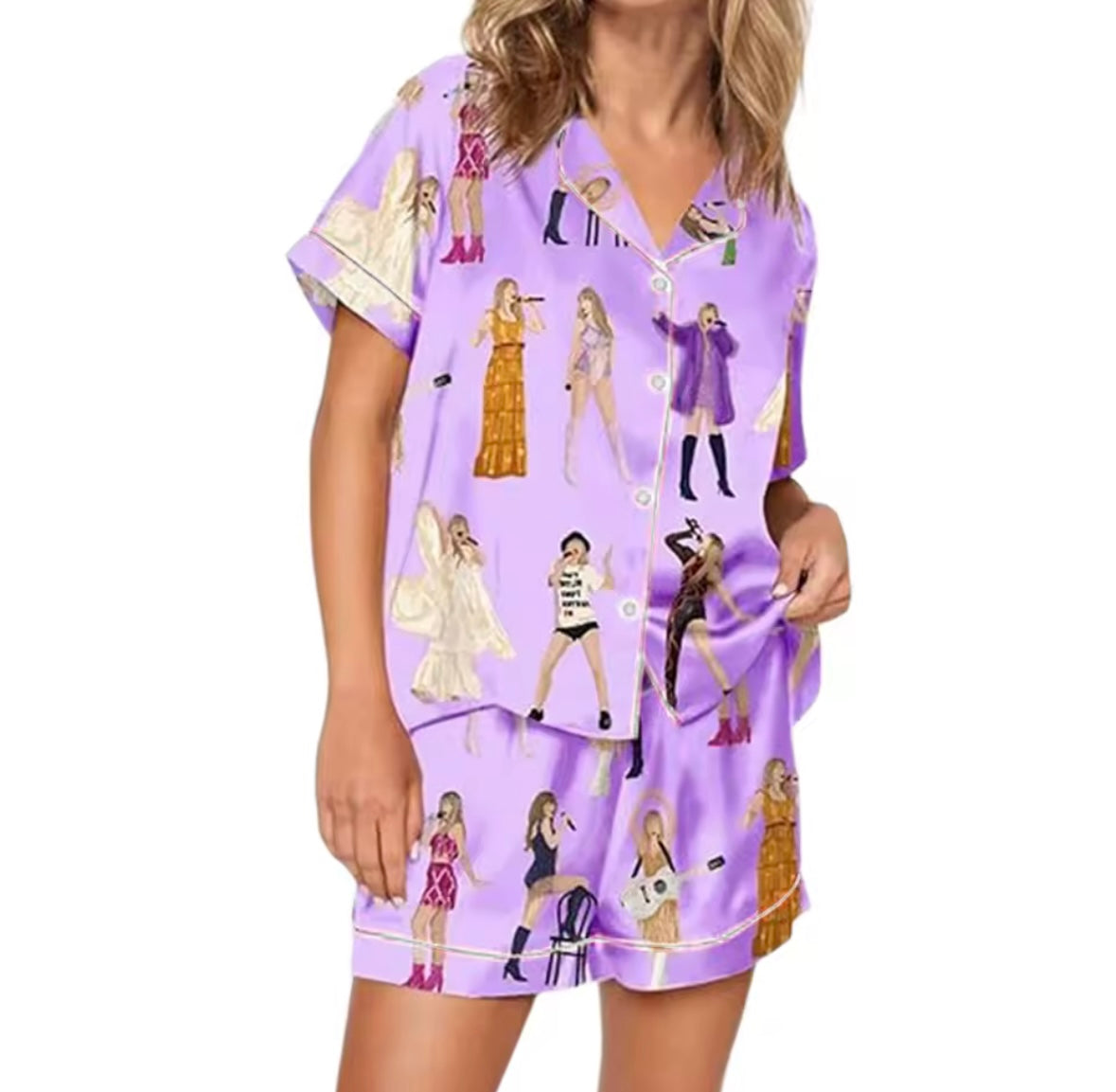 Taylor Inspired Shorts Pyjamas Set
