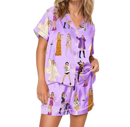 Taylor Inspired Shorts Pyjamas Set