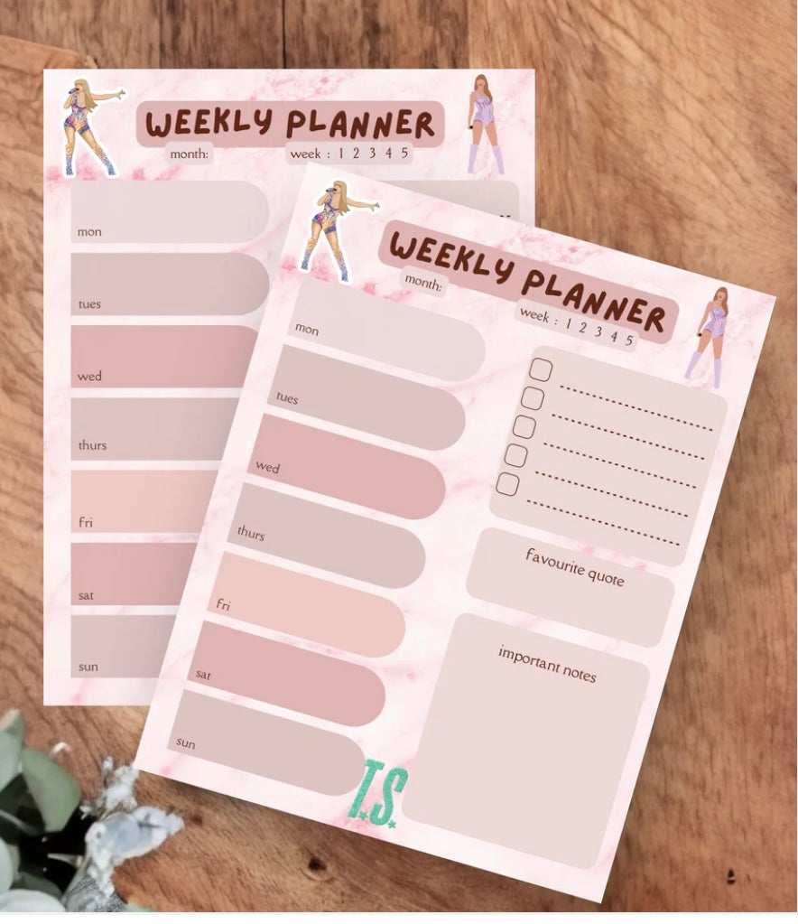 Swiftie A4 Weekly Planner Tearaway