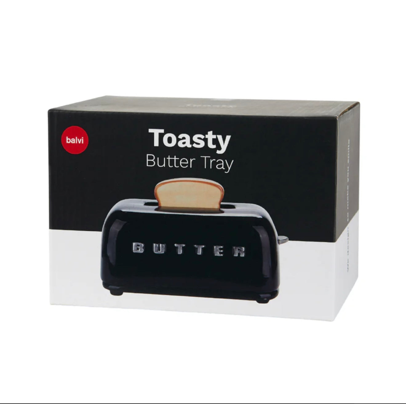 Balvi Butter Dish | Toasty Ceramic Butter Dish Black