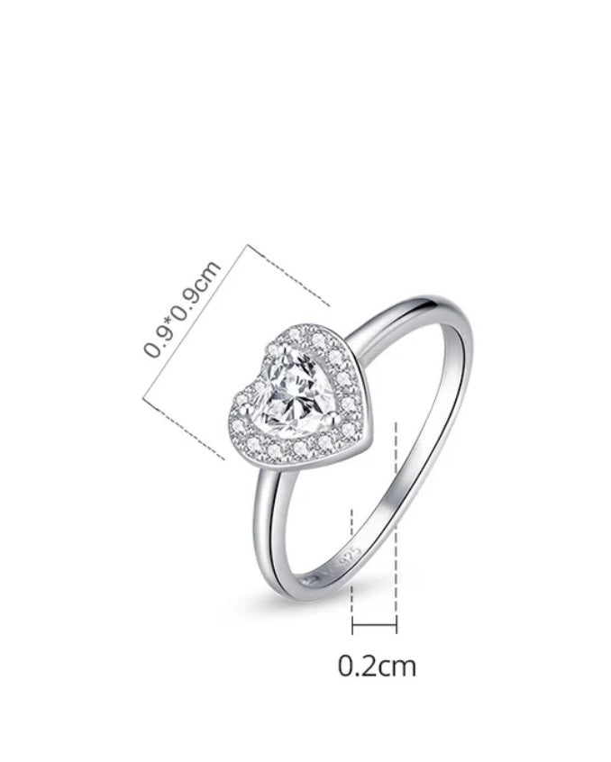 925 Silver Love Ring