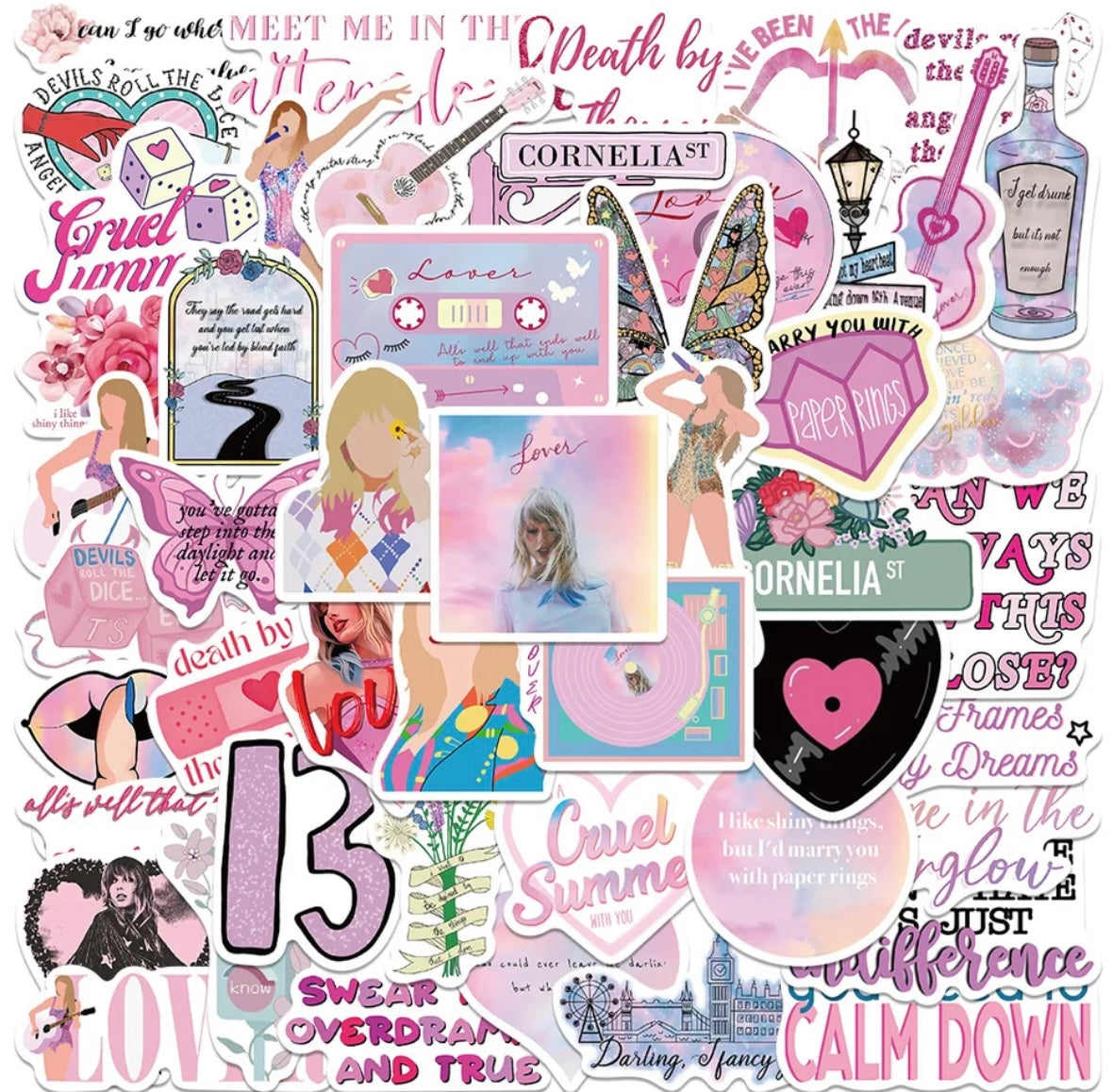 Pack of 10 Random Stickers - Taylor Swift