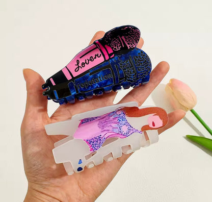 Taylor Inspired Acrylic Hair Grips