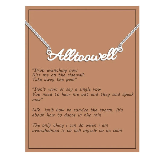 Taylor Swift Necklace - All Too Well