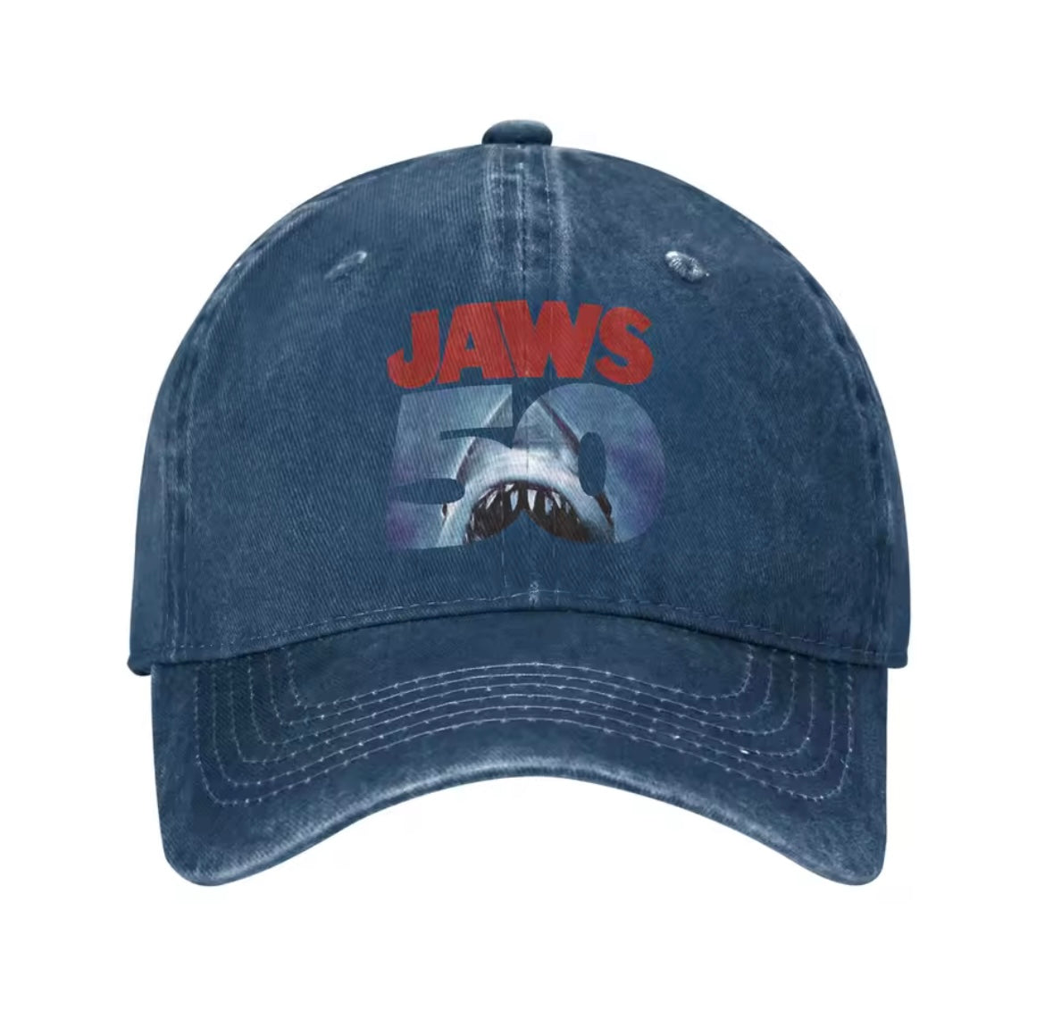 Jaws 50th Anniversary  Baseball Cap in Navy